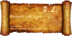 Reisch Lúcia névjegykártya